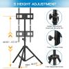 PERLESMITH TV Tripod Stand with ±20° Tilt and 360° Swivel,Portable TV Stand for 37-85 Inch LED LCD OLED Flat Screen TVs,Height Adjustable Outdoor TV Stand with VESA 600x400mm up to 110 lbs PSTM2(23-70 inch)