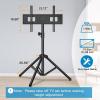 PERLESMITH TV Tripod Stand with ±20° Tilt and 360° Swivel,Portable TV Stand for 37-85 Inch LED LCD OLED Flat Screen TVs,Height Adjustable Outdoor TV Stand with VESA 600x400mm up to 110 lbs PSTM2(37-85 Inch)