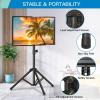 PERLESMITH TV Tripod Stand with ±20° Tilt and 360° Swivel,Portable TV Stand for 37-85 Inch LED LCD OLED Flat Screen TVs,Height Adjustable Outdoor TV Stand with VESA 600x400mm up to 110 lbs PSTM2(37-85 Inch)