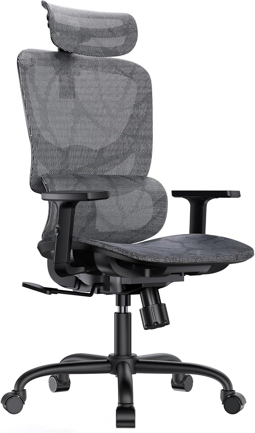 imageMobile TV Stand for 2360 Inch LCD LED FlatCurved Panel Screen TVs with Ergonomic Mesh Office Chair High Back Desk Chair with Adjustable Lumbar Support Armrests Rocking Tilt