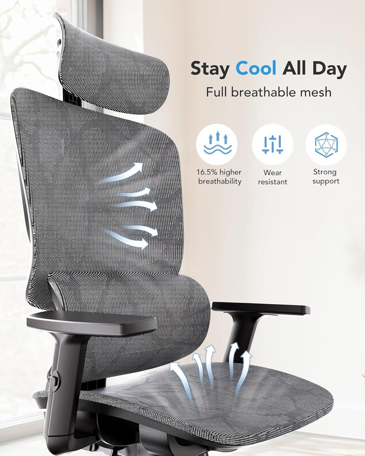 imageMobile TV Stand for 2360 Inch LCD LED FlatCurved Panel Screen TVs with Ergonomic Mesh Office Chair High Back Desk Chair with Adjustable Lumbar Support Armrests Rocking Tilt