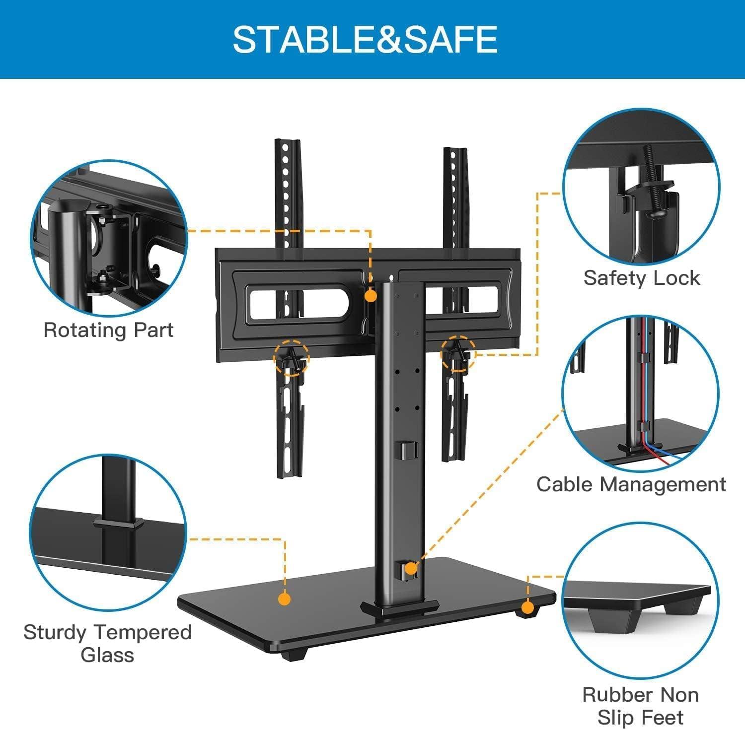 imagePERLESMITH Mobile TV Stand amp Universal Swivel TV Stand PSTVMC06ampPSTVS17