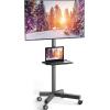 Mobile TV Cart with Wheels for 23-60 Inch LCD LED OLED Flat Curved Screen Outdoor TVs with Ergonomic Mesh Office Chair, High Back Desk Chair with Adjustable Lumbar Support