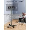 Mobile TV Cart with Wheels for 23-60 Inch LCD LED OLED Flat Curved Screen Outdoor TVs with Ergonomic Mesh Office Chair, High Back Desk Chair with Adjustable Lumbar Support