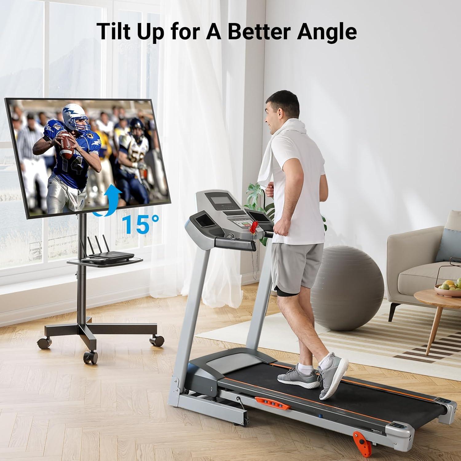imagePERLESMITH Mobile TV Stand for 2360 Inch LCD LED FlatCurved Panel Screen TVs