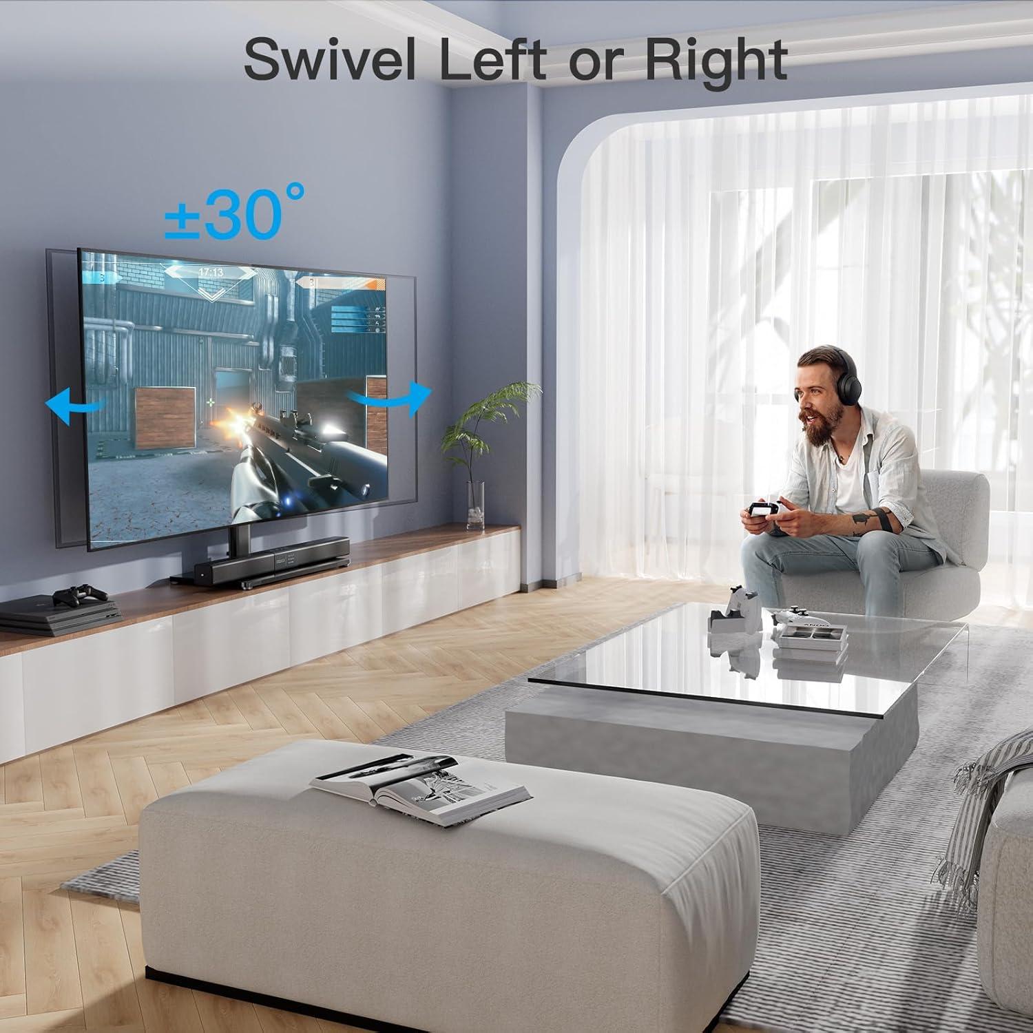 imagePERLESMITH Mobile TV Stand amp Swivel Universal TV StandBase PSTVMC06ampPSTVS09