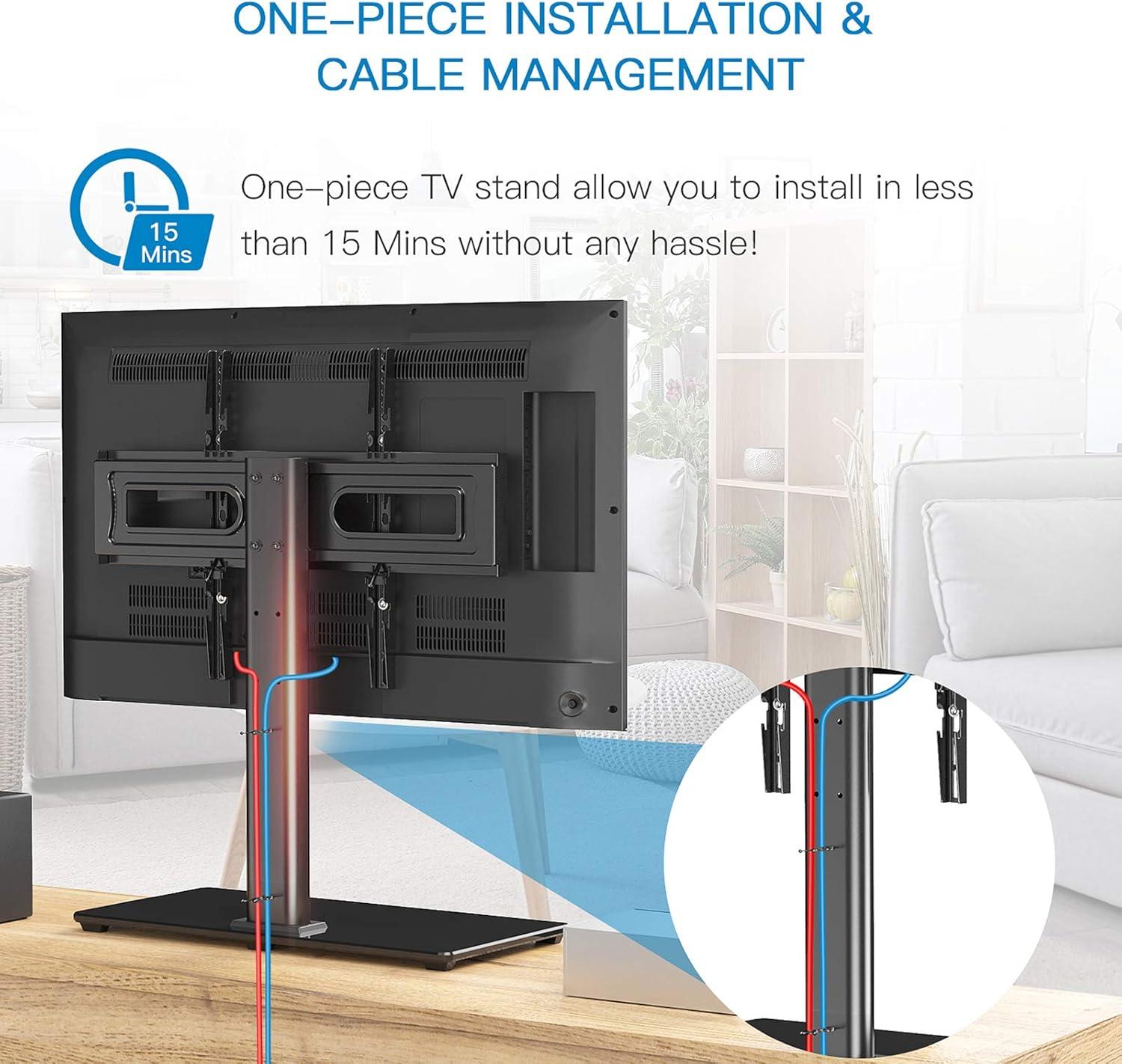 imagePERLESMITH Mobile TV Stand amp Universal TV Stand Table Top TV Base PSTVMC06ampPSTVS11