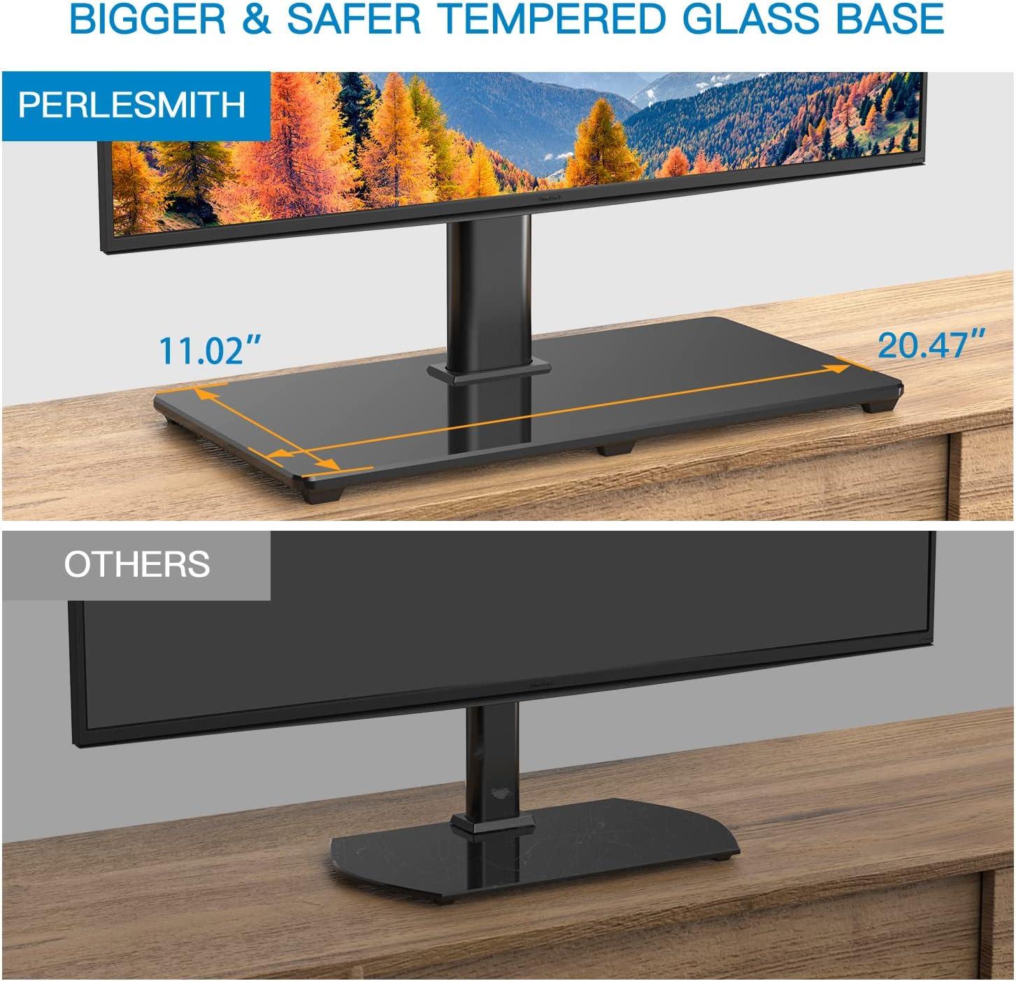 imagePERLESMITH Mobile TV Stand amp Universal TV Stand Table Top TV Base PSTVMC06ampPSTVS11