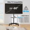 PERLESMITH Mobile TV Stand & Swivel Universal TV Stand/Base PSTVMC06&PSTVS09