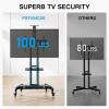 PERLESMITH Rolling/Mobile TV Cart with Wheels • for 32-82 Inch LCD LED 4K