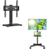 PERLESMITH Mobile TV Stand • for 23-60 Inch LCD LED Flat/Curved Panel Screen TVs