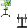 PERLESMITH Mobile TV Stand & Swivel Universal TV Stand/Base PSTVMC06&PSTVS09
