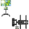 PERLESMITH Mobile TV Stand for 23-60 Inch LCD LED Flat/Curved Panel Screen TV