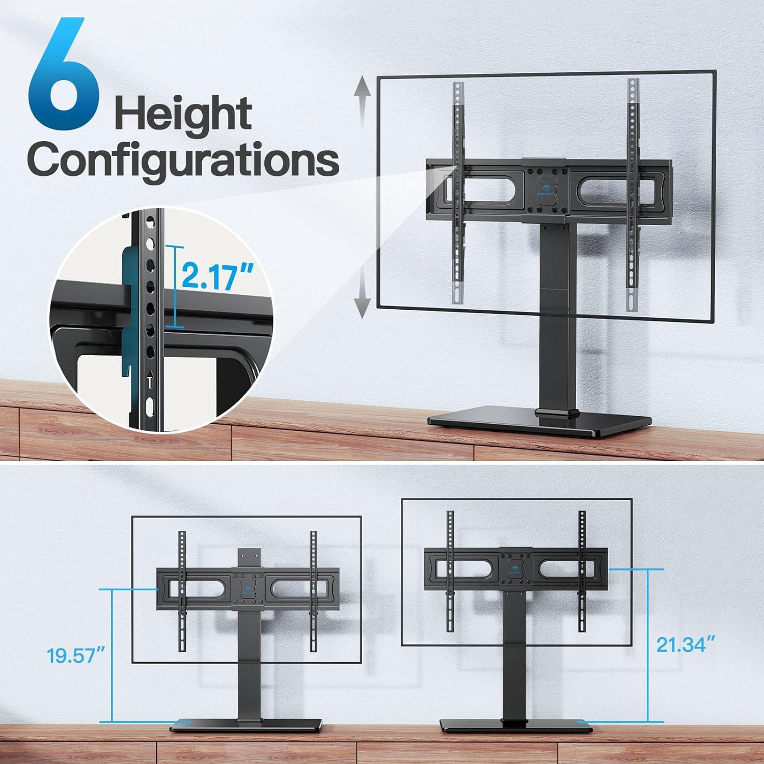 imagePERLESMITH Mobile TV Stand amp Universal Swivel TV Stand PSTVMC06ampPSTVS18