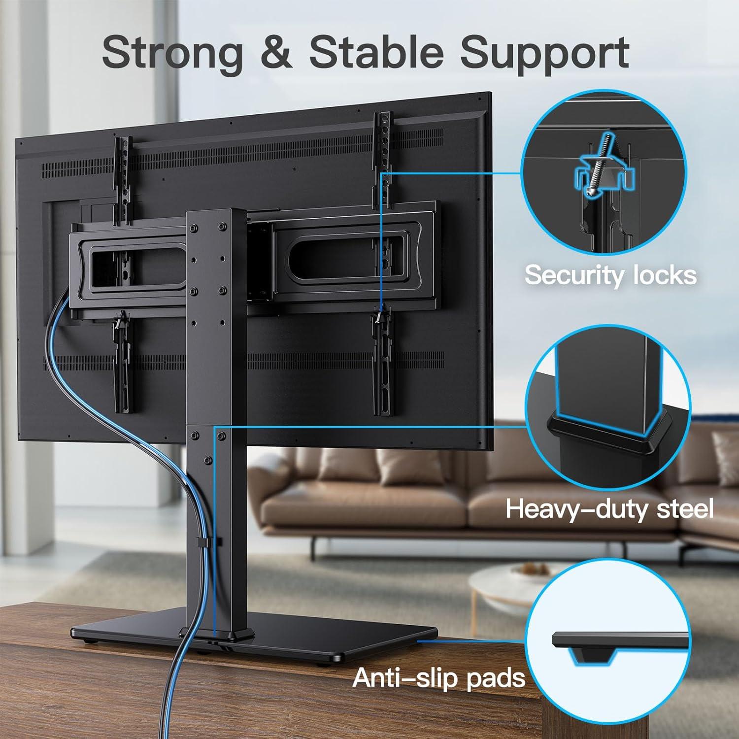 imagePERLESMITH Mobile TV Stand amp Universal Swivel TV Stand PSTVMC06ampPSTVS18
