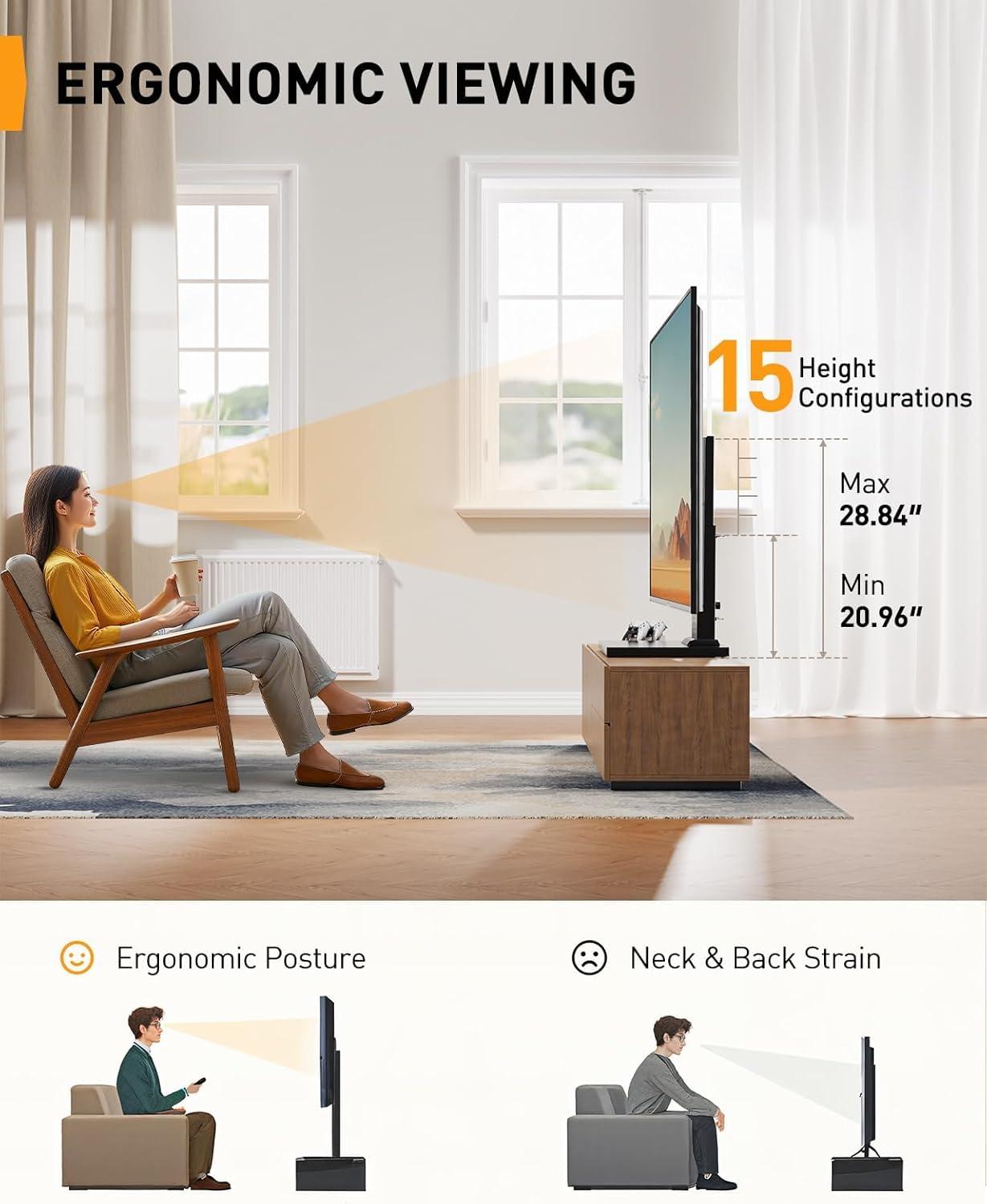 imagePERLESMITH Rolling TV Stand amp Perlegear Table TV Stand