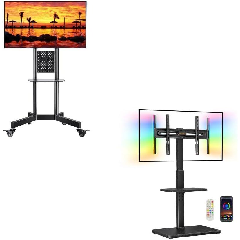 imagePERLESMITH Rolling TV Stand amp Perlegear Floor TV Stand