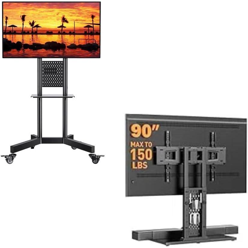 imagePERLESMITH Rolling TV Stand amp Perlegear Table TV Stand