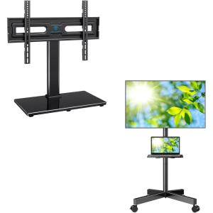 PERLESMITH Universal TV Cart PSTVMC06 & TV Stand PSTVS13