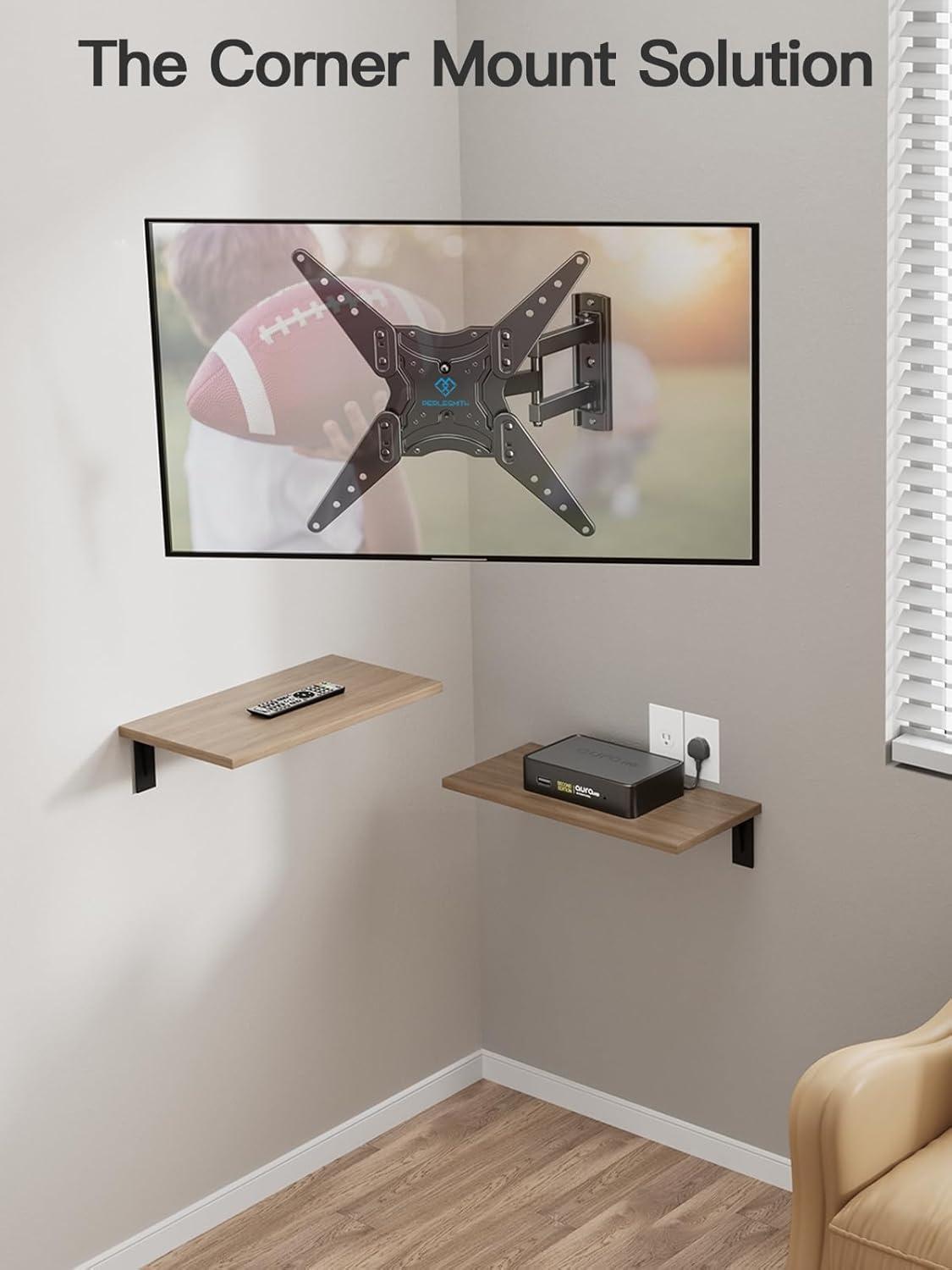 imagePERLESMITH Full Motion TV Wall Mount with LED Lights for 2865 Inch TVs PreAssembled TV Mount Up to 88 lbs Max VESA 400x400mm Swivel Extension Tilt Music Sync Backlights Fits 1216 Wood StudsFits 2760 TVs Single Wood Stud