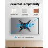 PERLESMITH Full Motion TV Wall Mount with LED Lights for 28-65 Inch TVs, Pre-Assembled TV Mount Up to 88 lbs, Max VESA 400x400mm, Swivel, Extension, Tilt, Music Sync Backlights, Fits 12/16″ Wood Studs(Fits 27-60″ TVs / Single Wood Stud)