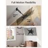 PERLESMITH Full Motion TV Wall Mount with LED Lights for 28-65 Inch TVs, Pre-Assembled TV Mount Up to 88 lbs, Max VESA 400x400mm, Swivel, Extension, Tilt, Music Sync Backlights, Fits 12/16″ Wood Studs(Fits 27-60″ TVs / Single Wood Stud)