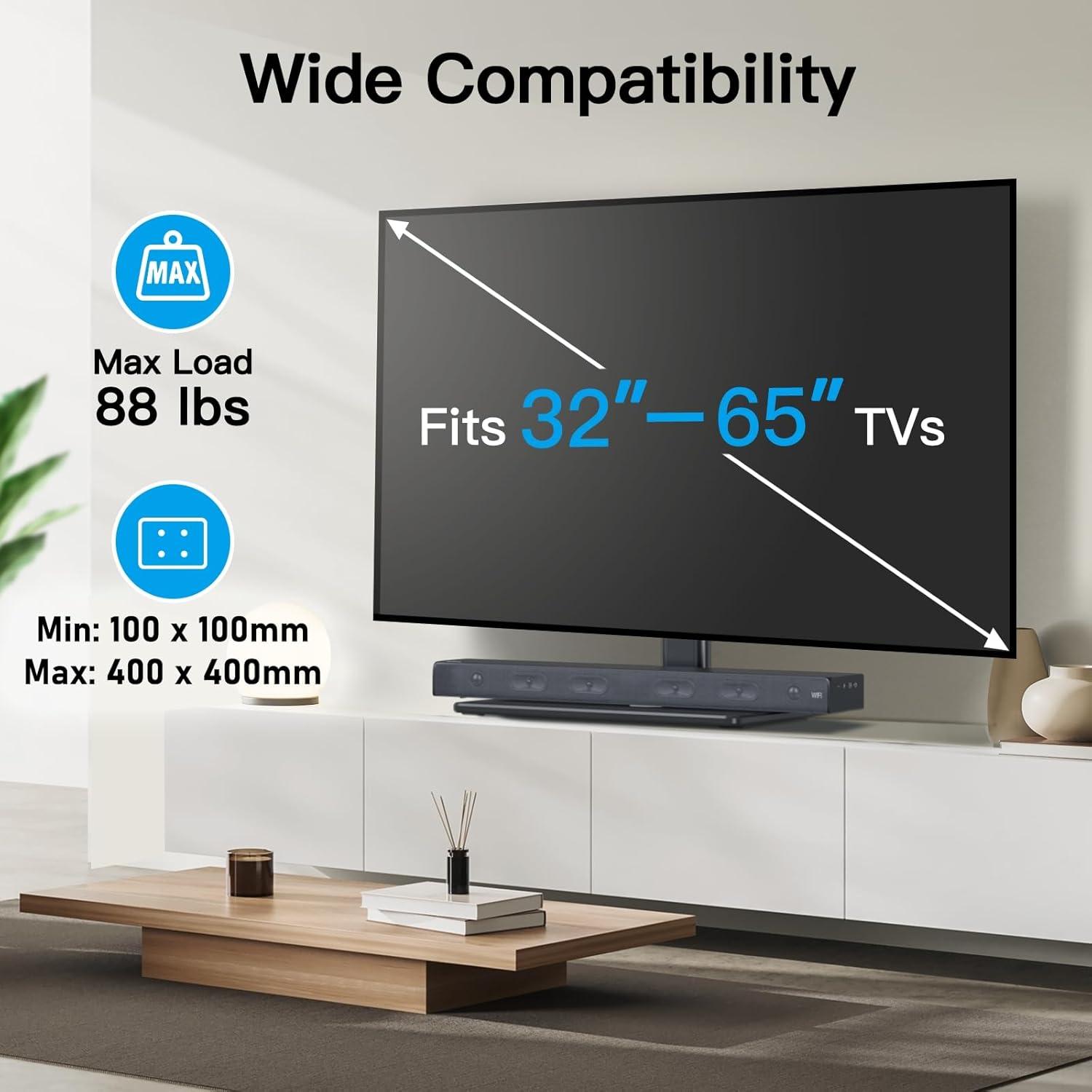 imagePERLESMITH Mobile TV Stand amp Universal TV Stand PSTVMC06ampPSTVS15