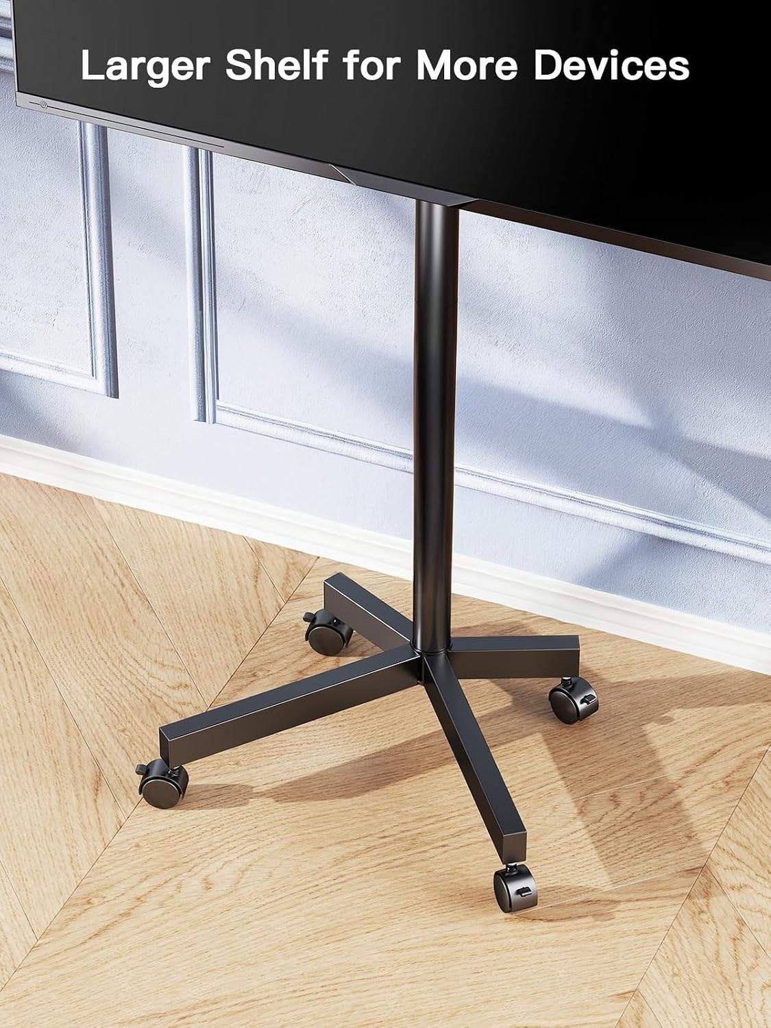 image:imagePERLESMITH Rolling TV Stand with Power Outlet for 2360 Inch TVsDeeep Black