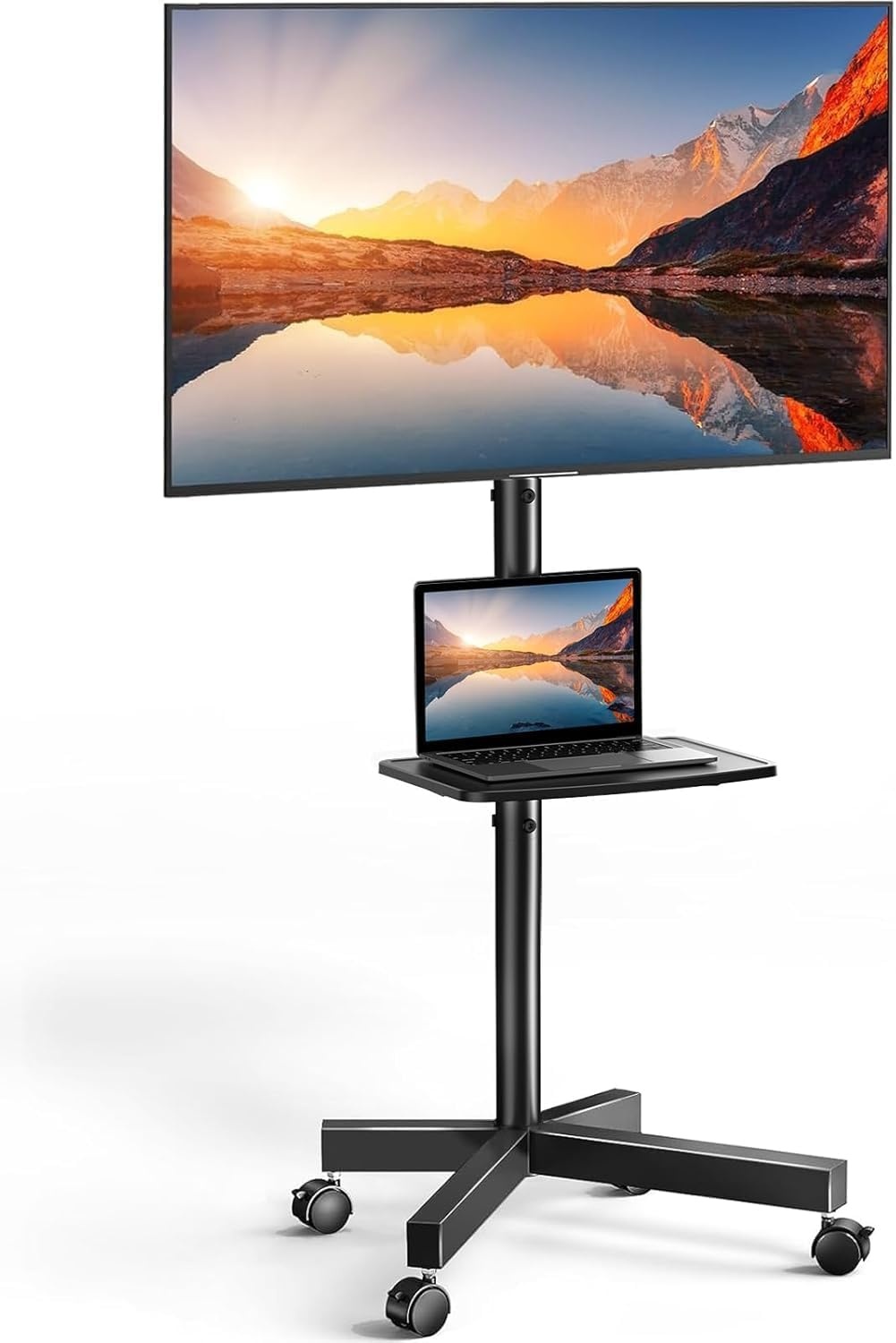 image:imagePERLESMITH Rolling TV Stand with Power Outlet for 2360 Inch TVsDeeep Black