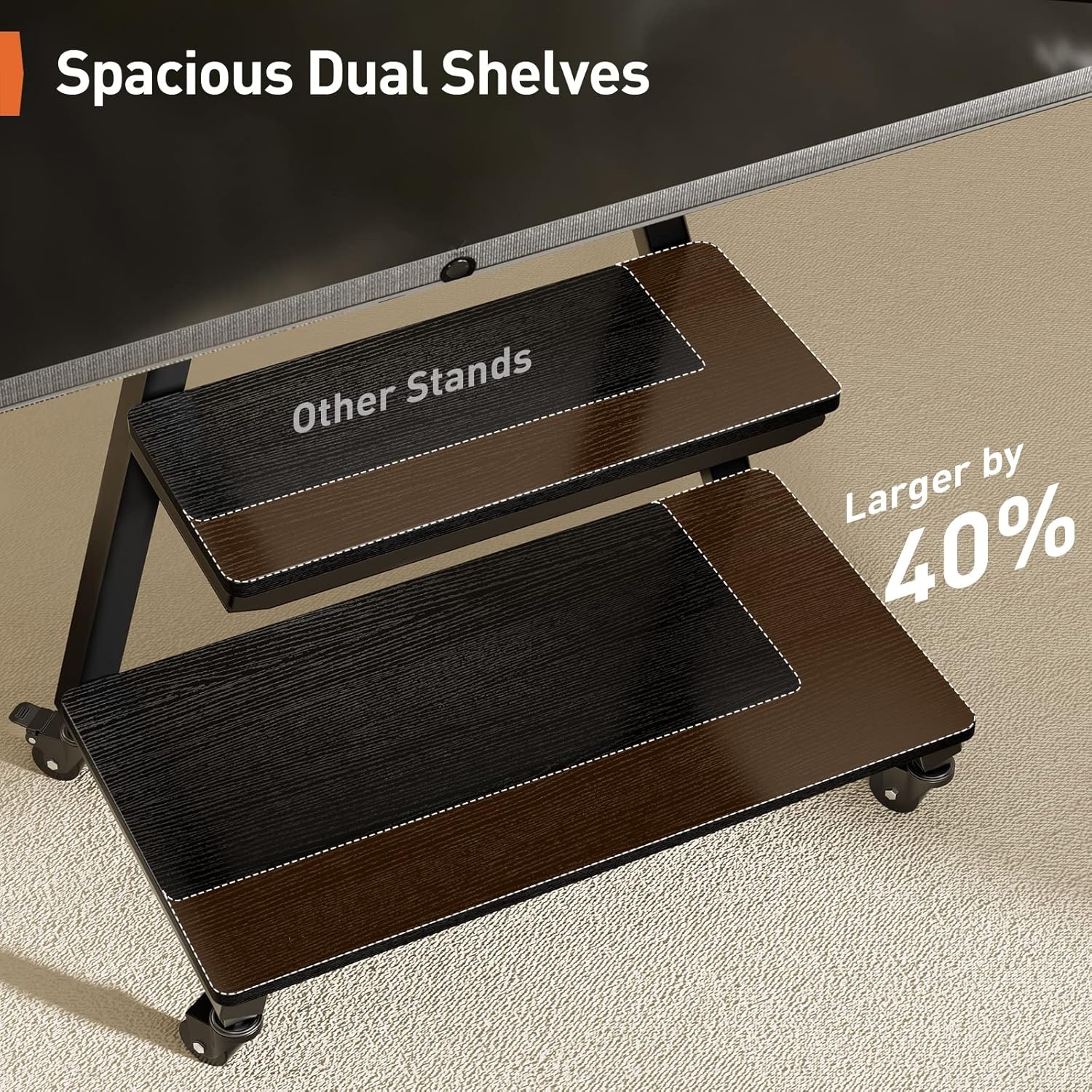 image:imagePERLESMITH amp Perlegear Rolling TV Stand PSTVMC05 amp PGFS08