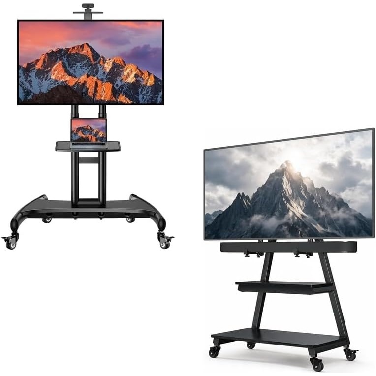 image:imagePERLESMITH amp Perlegear Rolling TV Stand PSTVMC05 amp PGFS08