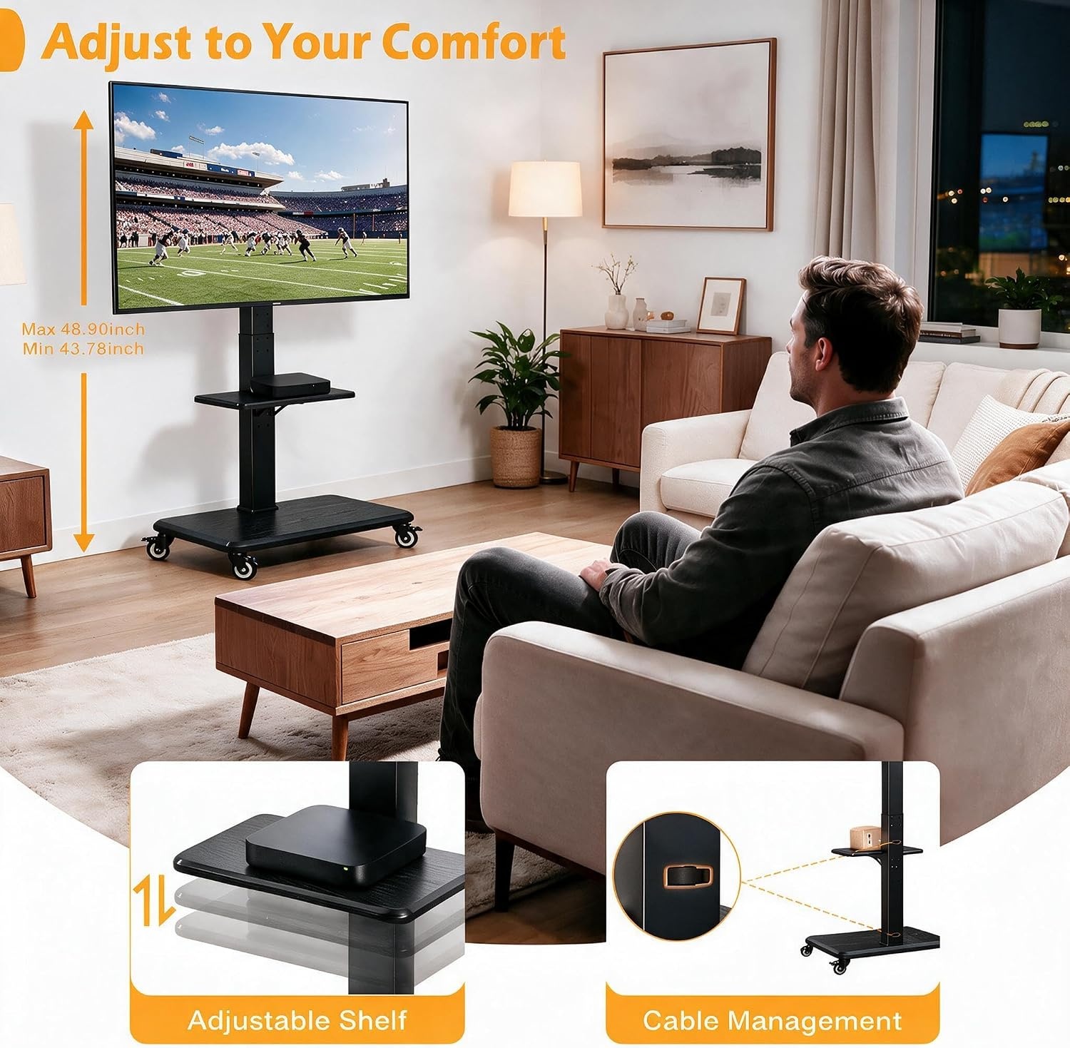 image:imagePERLESMITH TV Stand PSTVMC10 amp PGTVMC27BN1US