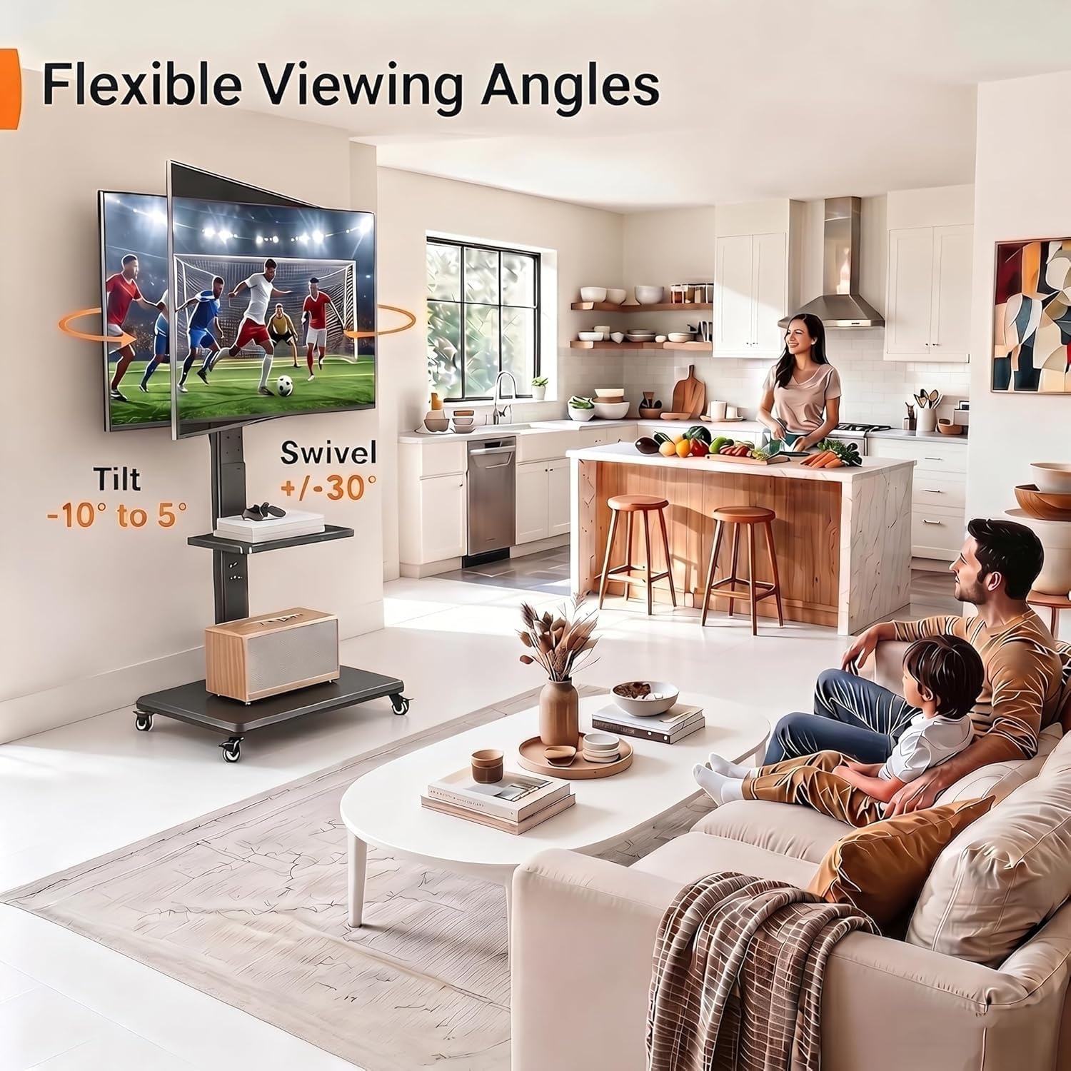 image:imagePERLESMITH TV Stand PSTVMC10 amp PGTVMC27BN1US